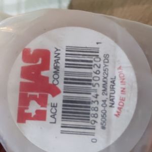 Tejas Lace Company, Leather Thread, 2mm x 25 yards, Natural, New in package